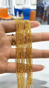 Emas 916 Gold Bangkok Womens Transfer Bead Necklace Jewelry