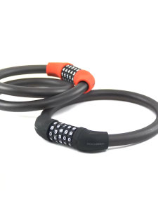 HOLBicycle Security Digital Lock MTB Password Spiral Steel Cable Chain Safety Lock Universal 1 Meter Bike Combination Code Lock Black Bike Anti-Loss Accessorie Anti-Theft Easy to Carry