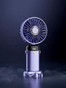 LARIS Kipas Angin Mini 10000mAh 5-Speed Wind Kipas Genggam Portabel LED Display Handheld Fan Aromaterapi kipas mini Meja