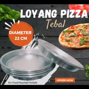 LOYANG PIZZA 22 CM - Cetakan pizza aluminium TEBAL