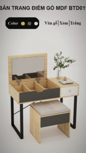 FREESHIP HCM - Bộ Bàn Trang Điểm + Gương + Ghế Ngồi Tatana BTD011 - có thiết kế theo yêu cầu