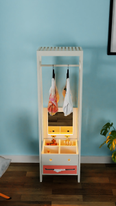 Stand Hanger Aesthetic Minimalis Multifunction Rak Wardrobe Hanger Kombinasi Meja Rias