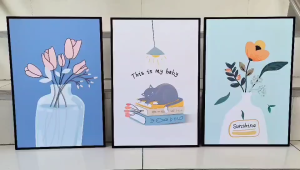 (1เซ็ท3รูป) กรอบรูป ภาพติดผนัง ภาพวาดตกแต่งบ้าน ภาพพร้อมกรอบ พร้อมส่งทันที