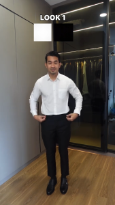 Atasan Polos Reguler Kemeja Putih Lengan Panjang Pria Baju Kerja Casual