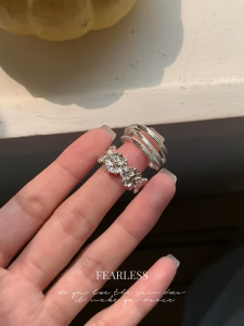 FEARLESS Retro Multi Layer Wrapped Micro Set Open Ring Womens High Grade Feeling Index Finger Ring Instagram Cold Wind Ring