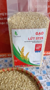 Gạo Lứt ST25 Lúa tôm VJA Túi 1kg thượng hạng - Cam kết 100% gạo tươi sạch date mới