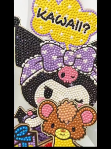 New Sanrio 3D DIY Diamond Art Kuromi Melody Cinnamall Pochacco Hello Kitty Art Craft Birthday Present Gift For Children-AD012