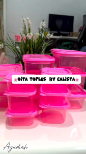 [20 PCS OITA] CALISTA OITA PREMIUM SOFT COLOR TOPLES SET ISI 20 PCS TEMPAT MAKANAN FOOD CONTAINER TOPLES SET SERBAGUNA BOX ORGANIZER TATANAN MAKANAN WADAH SAJI FREE BPA