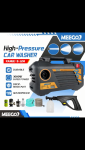 MeeGoo 4800W 22V Water Jet Pump High Pressure Heavy Duty Portable Car Wash Home Cleaner Spray Car Washer Automatic Water Jet Cordless Car Wash Machine Mesin Cuci Kereta Tekanan Tinggi 高压洗车机
