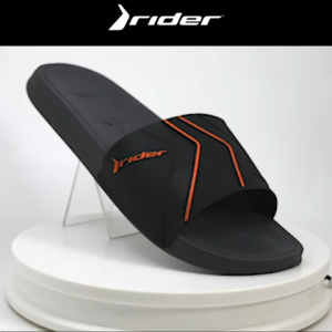 Slide Ad Grey Black Orange Mens Slides