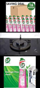 Jif cream cream cleaner original lemon stain remover with micro crystal technology 500ml (Pack of 16)