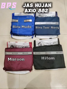 Jas Hujan Axio 882 Stelan Baju Celana Bahan Taslan Anti Rembes Raincoat Mantel Mantol Ujan Dewasa - Tersedia dalam Berbagai Ukuran dan Warna (READY STOCK)