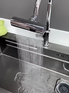 Multi-functional Tap Waterfall Faucet 360° Rotatable Kitchen Sink Spray Nozzle Tap Universal Water Faucet