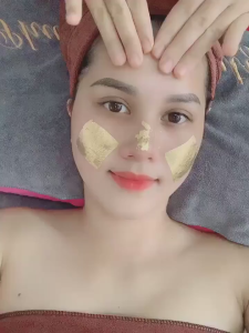 Combo 100 Miếng Mặt Nạ Vàng Lá 24k Nguyên Chất Chính hãng
