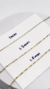 MJ Jewellery 375/9K Gold Wave Chain Bracelet TK001