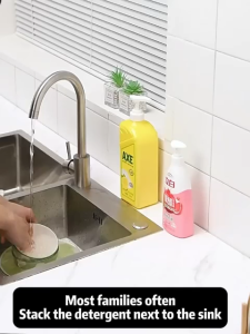 MEIDOO Wall-mounted shower holder without drilling hanging rack bottles pressed wall hangers