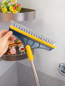 💕แปรงขัดพื้น3 in1 แปรงขัดพื้นช่องว่าง แปรงขัดพื้นพร้อมที่ปาดน้ำ แปรงล้างพื้น การหมุน 120 องศา ขนแปรงแข็งแรง ขัดคราบสกปรกออกได้ดี