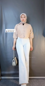 Celana Cutbray Scuba Wanita: Celana Kerja Super Jumbo & Desain Ergonomis