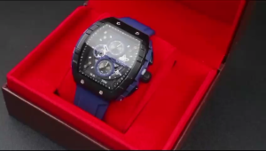 Box Exclusive Big + Paperbag / Jam Tangan Guou Belimbing Chrono Aktif VA-812SNR / Jam Tangan Fashion Pria Tali Rubber Diameter 48 cm