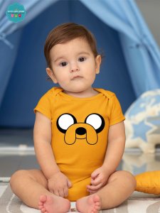 Baby Character Onesies with Name Back Print  - Adventure Time Jake