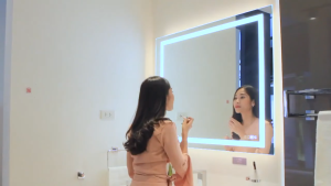 Häfele Aquasys Bathroom Mirror Häfele Aquasys Multi-Functional with Demister And Soundsystem Illuminated (Warm White & Cool White)