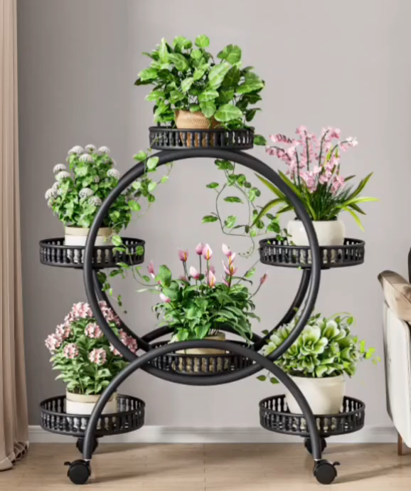 Nordic 6-8 story metal flower pot stand indoor Plant display rack with ...