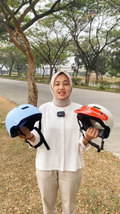 Helm Sepeda Listrik Wanita Dewasa Warna Pastel