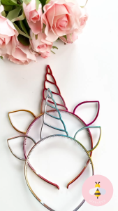 Pinky Bee Bando Headband Unicorn Pelangi 69250300