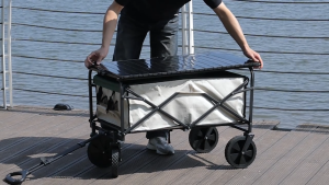 NICEDEAL Aluminum Alloy Camping Trolley Tabletop Table Board Wagon Trailer Cover-Silver