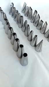 1 Set 29 pcs+bonus capitan penghias dekorasi cetakan kue semprit Spuit Kue bahan Stainless | Alat Dekorasi Hiasan Kue | Cetakan Semprit Churos