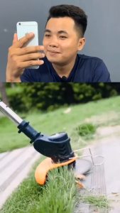 [ LOẠI XỊN ] Máy cắt cỏ dùng pin LAPUSEN 198v máy phát cỏ cầm tay tặng bộ 8 lưỡi cắt