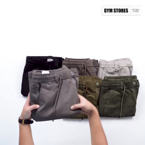 HCM QUẦN SHORT KAKI TÚI HỘP BASIC GYM PT68 LƯNG THUN  TRẺ TRUNG  CÁ TÍNH VÃI KAIKI DẦY DẬN  CAO CẤP