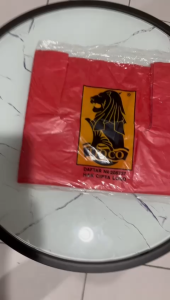 kantong plastik kresek merah tioco uk 28