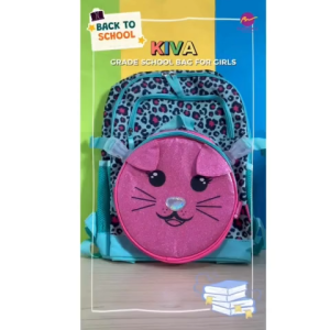 Boardwalk Kiva Girls Animal Printed Bag With Lunch Bag