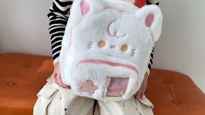 Balo mini MÈO BÔNG vải nhung mềm mịn đáng yêu ngộ nghĩnh Túi đi học sang trọng thời trang