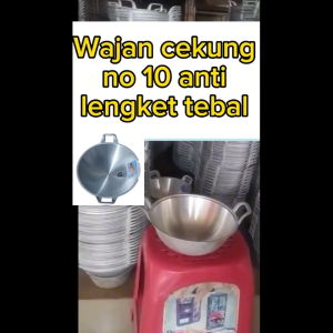 Wajan Tumis Kuali Aluminium Cor Ukuran 10 Inch Anti Lenget - Kitchenware