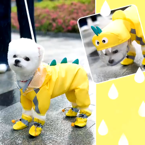 【Limited stock】 Whisker Waterproof Pet Raincoat Dog Raincoat for Big Dogs Puppy Hoodie Cat Jacket Pet Clothes for Shih Tzu