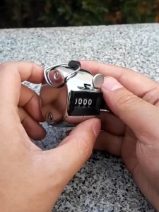 Máy đếm 4 chữ số cầm tay cơ học đếm số lần niệm kinh Phật sản phẩm lượt khách sản lượng đếm vòng hạt nhịp hàng dòng đan