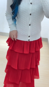 4990 Heidi Ruffle Skirt Premium | Rok Wanita Ruffle Plisket Premium