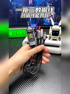 USB Cable 100W night-luminous For 3 In 1 Max 100W fast charger Anti-breakage braided Cable Transparent light