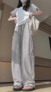 Quần dài ống rộng kẻ sọc mùa hè STRIPE PANTS nam nữ