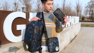 Freeknight Tas Ransel Sekolah 3 IN 1 Set Tas Selempang Punggung USB Charger Backpack Tas Laptop Pria TCR07