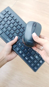 Keyboard & Mouse Robot Set Wireless Untuk Komputer PC, Laptop, Kantor, Office, TV & Android Combo KM3500
