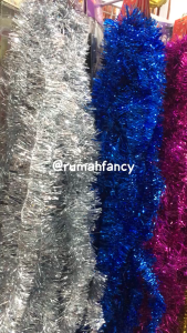 Slinger Dekorasi 2 Meter Yuyi TEBAL Hiasan Rumbai/ Tinsel Garland / Slinger Motif Slinger Polos Rumbai Dekorasi Pesta