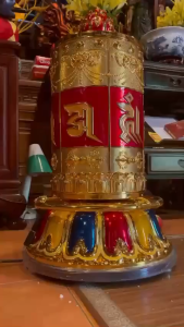 Kinh Luân Để Bàn Cắm Điện Như Ý Cỡ Đại Cao 70cm Có Loa Phát Nhạc USB Cuộn Kinh Chứa 10.000.000 Câu Om Mani Padme Hum