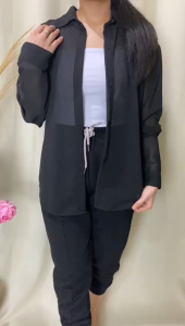 Basic id fashion COD + GRATIS ONGKIR /Kemeja transparan  overize / kemeja  ceruty gaya  korean style / Kemeja pantai