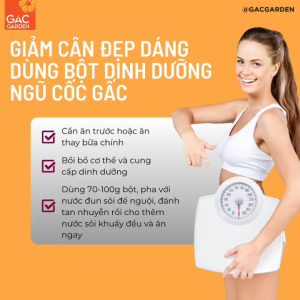 Bột dinh dưỡng ngũ cốc Gấc Garden không đường hộp 500g