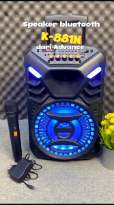 Advance Speaker Bluetooth Mic Wireless K881 BONUS Mic Wireless