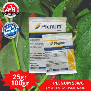 PLENUM 50WG ORIGINAL SYNGENTA Pertanian Wereng Padi Insektisida Bahan Aktif Pymetrozine 50% 25gr dan 100gr