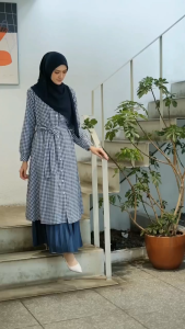 Kemeja tunik wanita baju tunik dewasa wanita 2024 tunik remaja korea style tunik modern simpleelegan